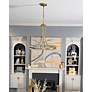 7_Crystorama Clover 22 1/2" Wide Aged Brass and Crystal Chandelier more views
