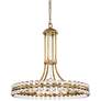 Crystorama Clover 22 1/2"W Aged Brass and Crystal Chandelier