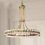 Crystorama Clover 22 1/2"W Aged Brass and Crystal Chandelier