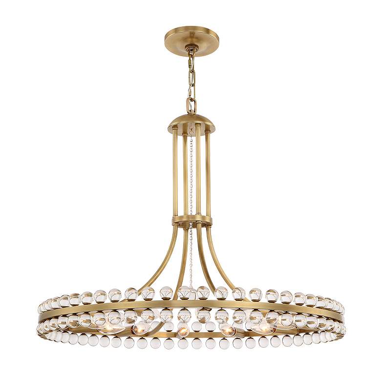 Image 5 Crystorama Clover 22 1/2"W Aged Brass and Crystal Chandelier more views
