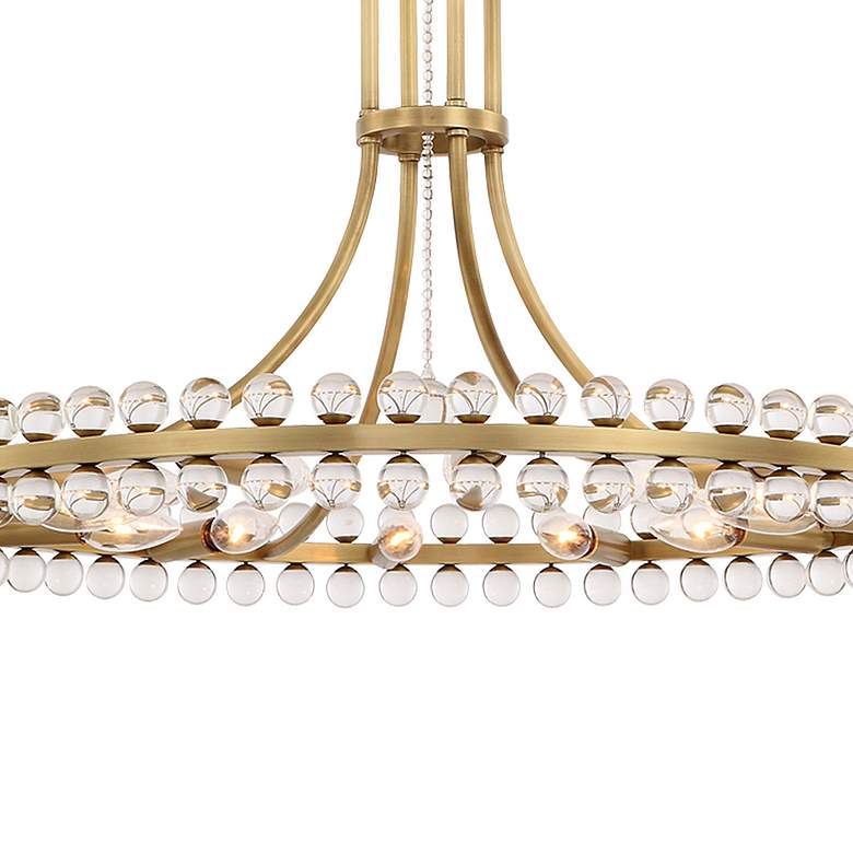 Image 6 Crystorama Clover 22 1/2"W Aged Brass and Crystal Chandelier more views