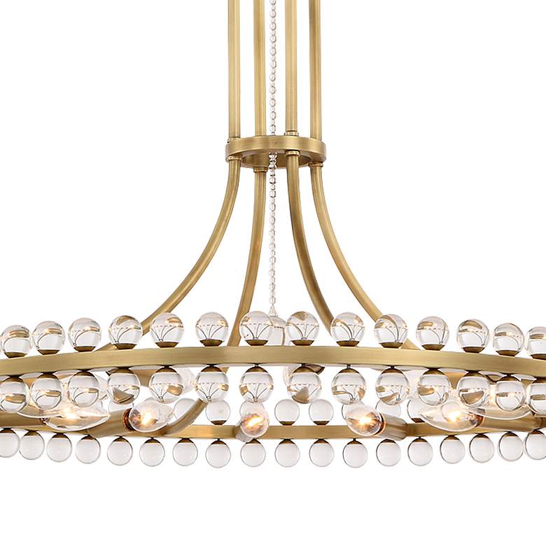 Image 4 Crystorama Clover 28 3/4" Wide Aged Brass Chandelier more views