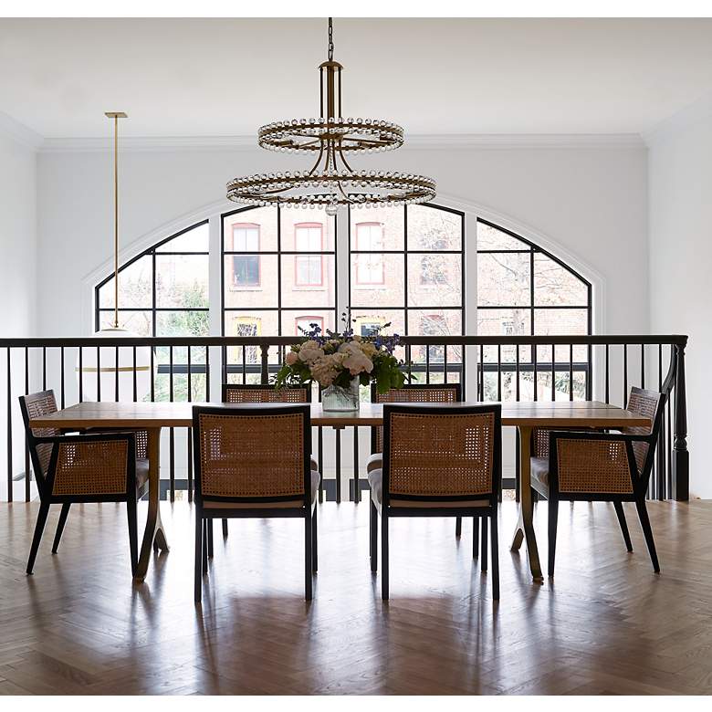Image 6 Crystorama Clover 40" Wide Aged Brass 2-Tier Chandelier more views