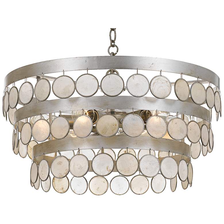 Image 1 Crystorama Coco 22" Wide Antique Silver 6-Light Chandelier