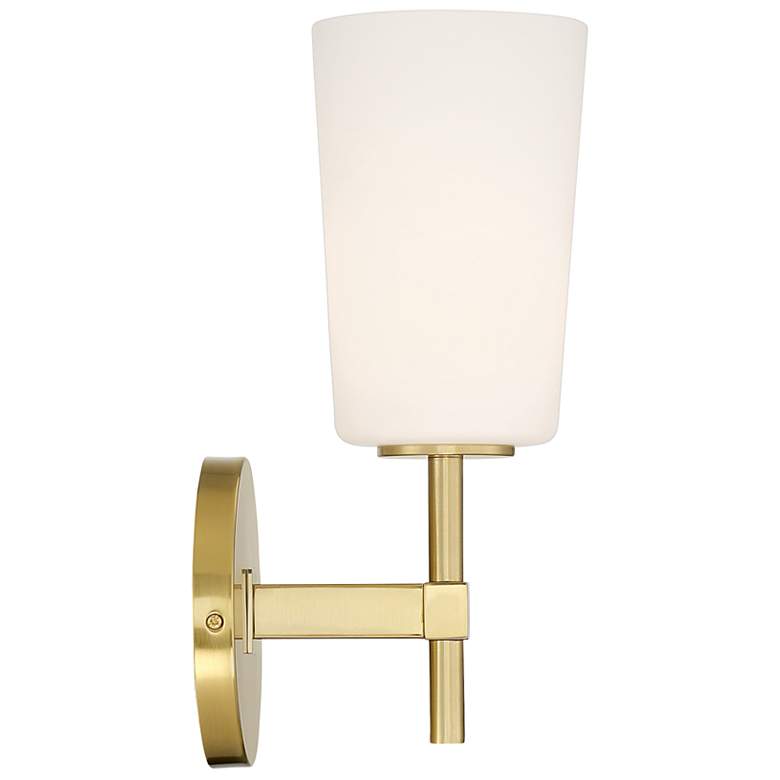 Image 1 Crystorama Colton 13 1/4" High Aged Brass Wall Sconce