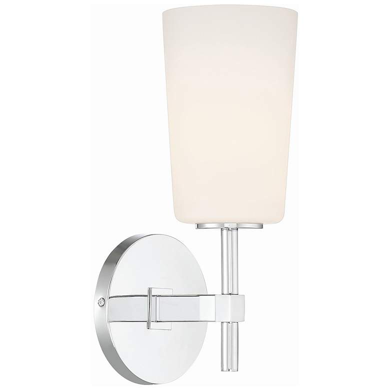 Image 1 Crystorama Colton 13 1/4" High Polished Chrome Wall Sconce
