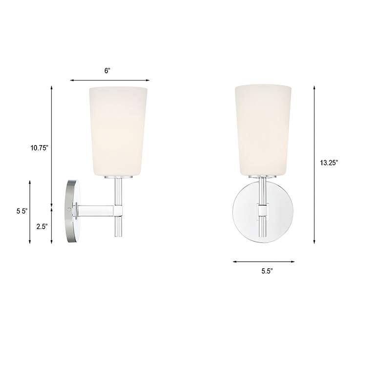 Image 2 Crystorama Colton 13 1/4" High Polished Chrome Wall Sconce more views