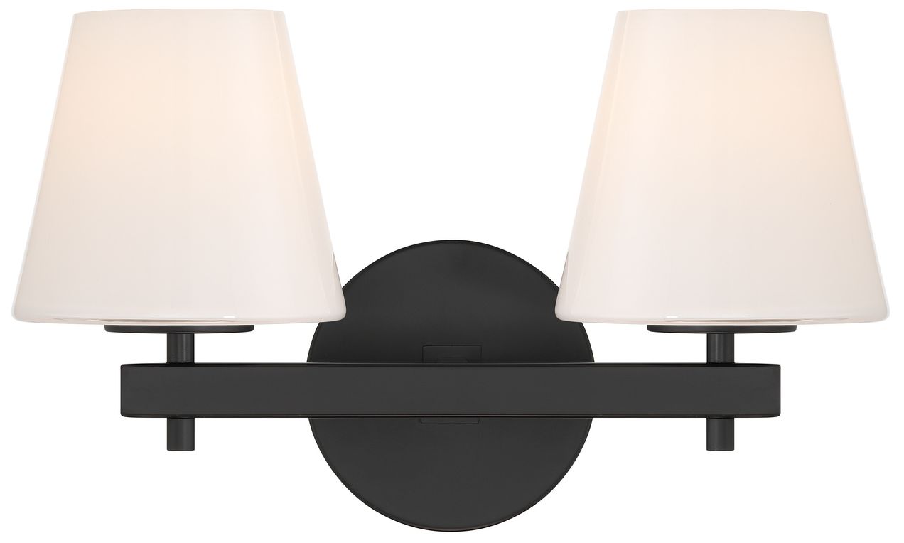 Crystorama Colton 16in.  Black Sconce