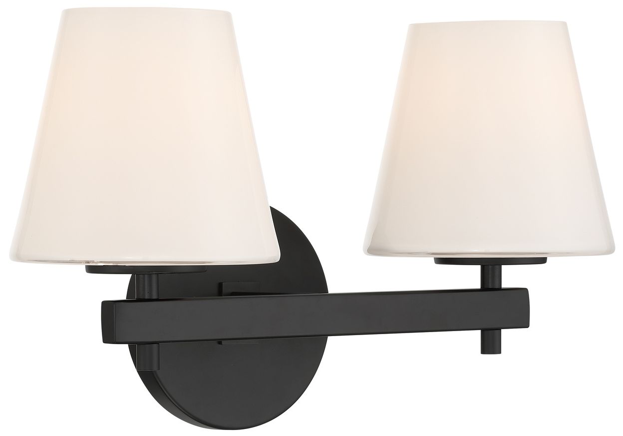 Image 3 Crystorama Colton 16in.  Black Sconce more views