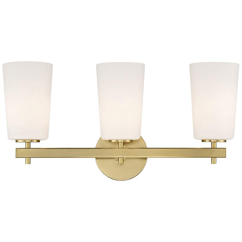 Image 1 Crystorama Colton 23 1/2" Wide 3-Light Aged Brass Bath Light
