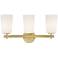 Crystorama Colton 23 1/2" Wide 3-Light Aged Brass Bath Light
