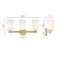 5_Crystorama Colton 23 1/2" Wide 3-Light Aged Brass Bath Light more views