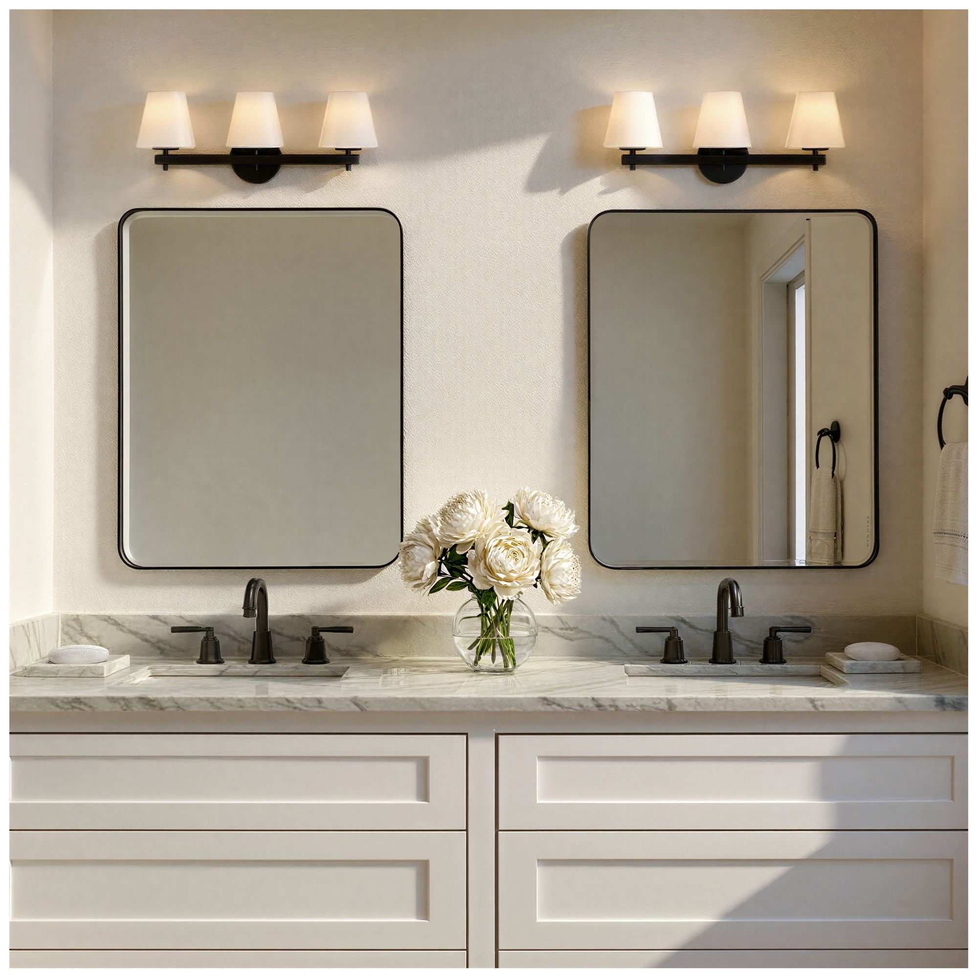 Image 6 Crystorama Colton 24.5'' Black Bathroom Vanity more views