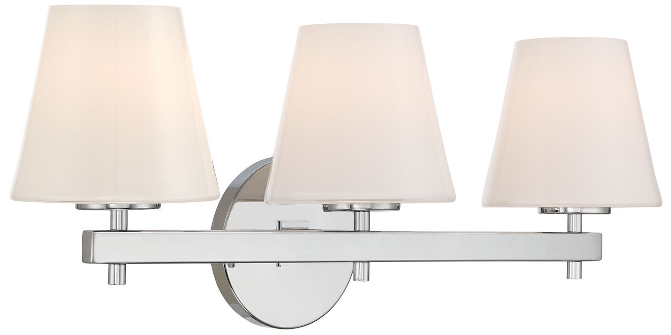 Image 3 Crystorama Colton 24.5'' Polished Chrome Bathroom Vanity more views