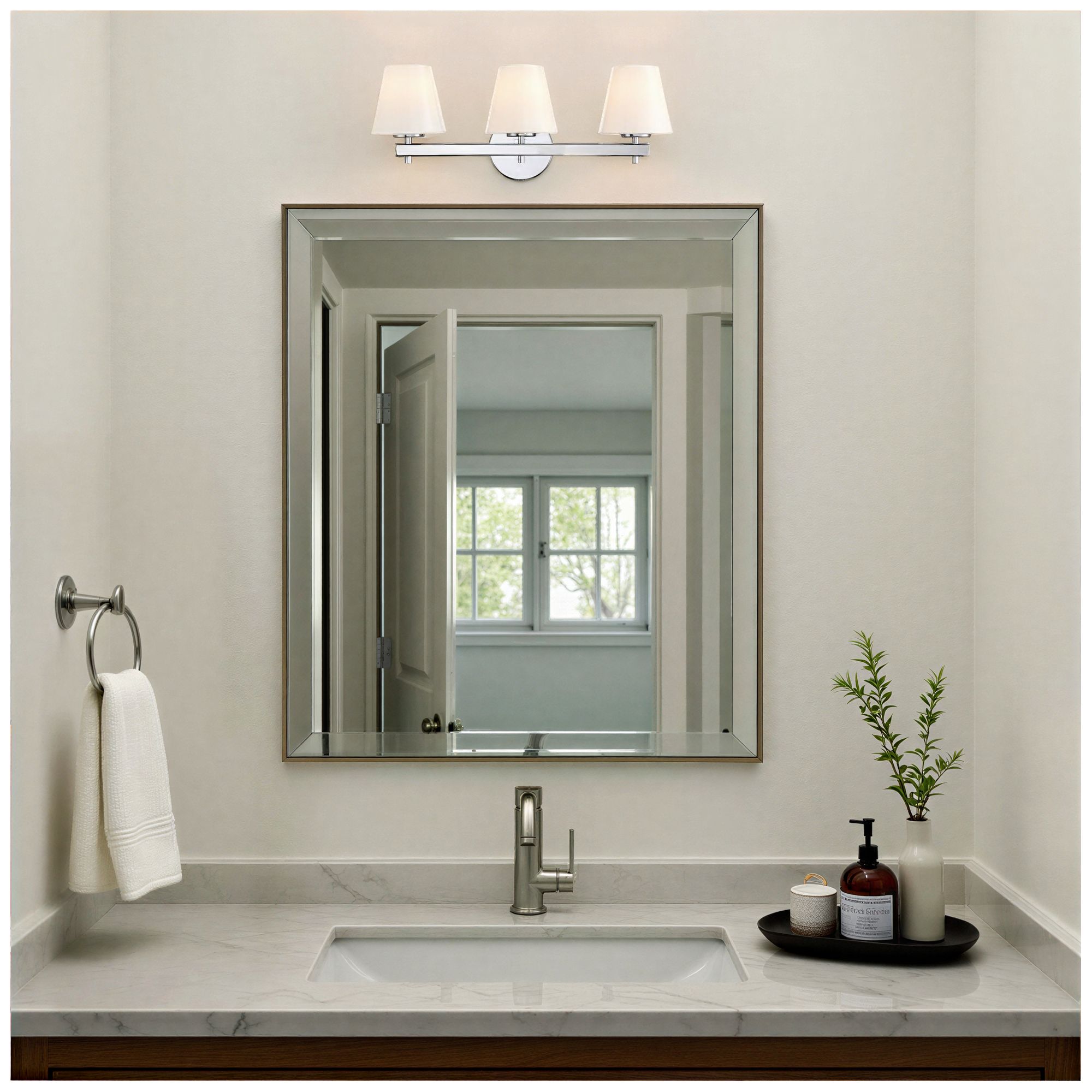 Image 6 Crystorama Colton 24.5'' Polished Chrome Bathroom Vanity more views