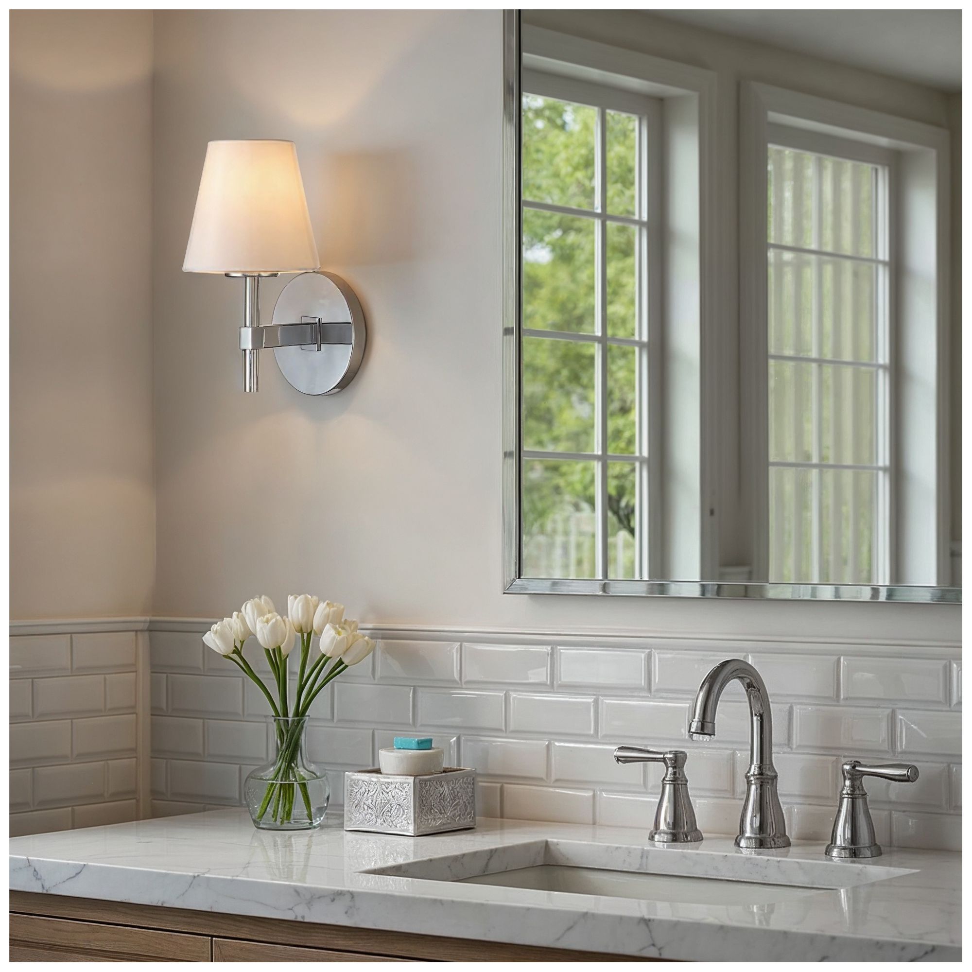 Image 6 Crystorama Colton 6'' Polished Chrome Sconce more views