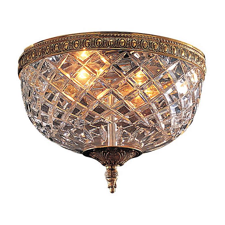Image 2 Crystorama Crystal 10 inch Wide Flushmount Traditional Ceiling Light