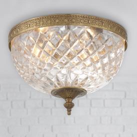 Crystorama Crystal 10" Wide Flushmount Traditional Ceiling Light Crystorama Crystal 10" Wide Flushmount Traditional Ceiling Light