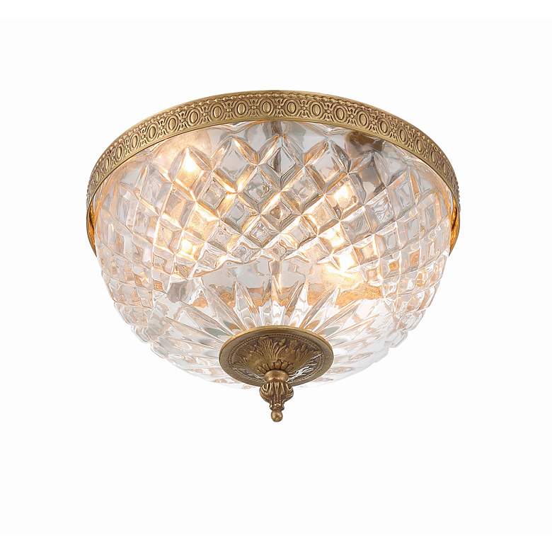 Image 5 Crystorama Crystal 10" Wide Flushmount Traditional Ceiling Light more views