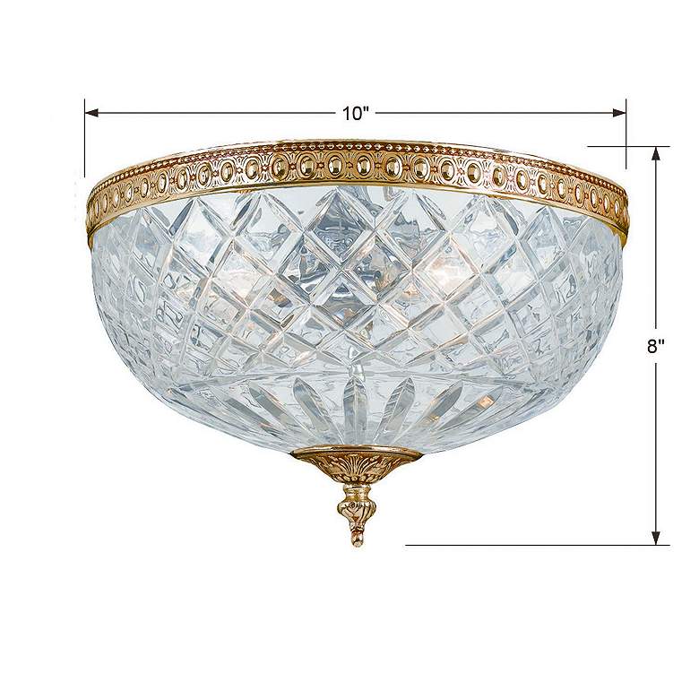 Image 7 Crystorama Crystal 10" Wide Flushmount Traditional Ceiling Light more views