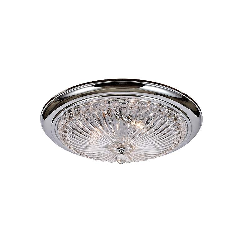 Image 1 Crystorama Cut Crystal 20 inch Wide Chrome Ceiling Light