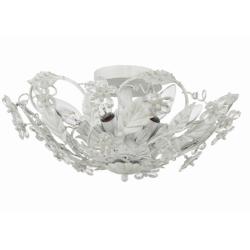 Crystorama Cut Crystal Flower 16" Wide Six-Light Ceiling Light Fixture