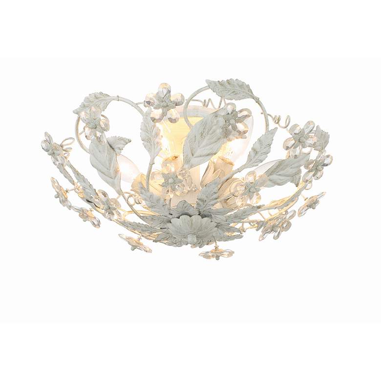 Image 3 Crystorama Cut Crystal Flower 16" Wide Six-Light Ceiling Light Fixture more views