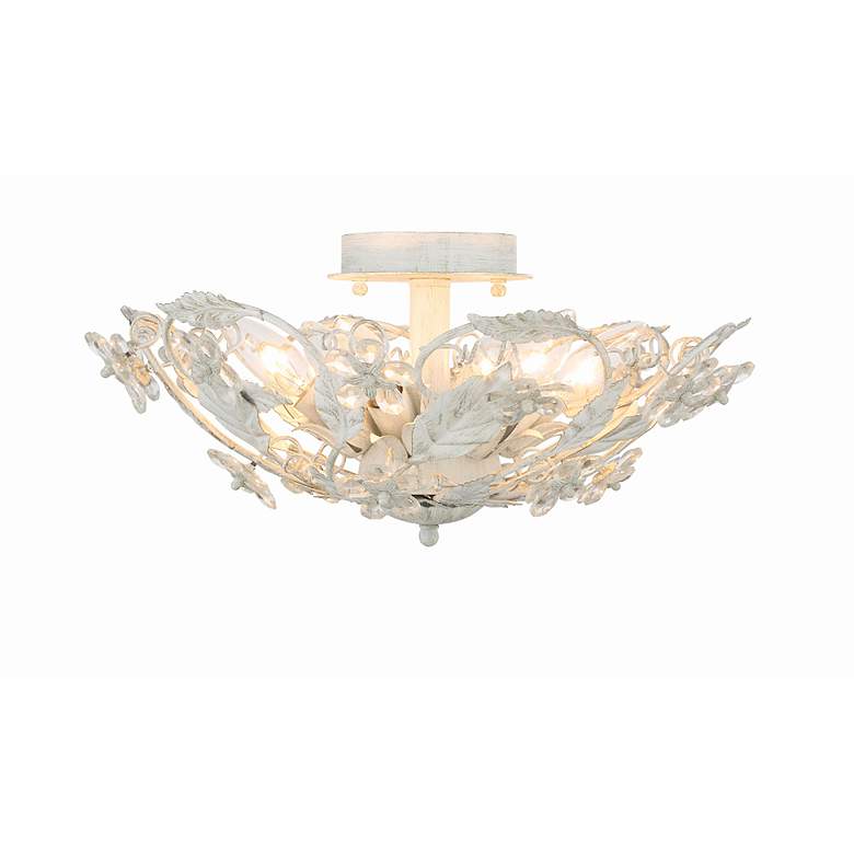 Image 5 Crystorama Cut Crystal Flower 16" Wide Six-Light Ceiling Light Fixture more views