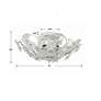 7_Crystorama Cut Crystal Flower 16" Wide Six-Light Ceiling Light Fixture more views