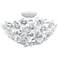 Crystorama Cypress 18" Wide White Rose Ceiling Light Fixture
