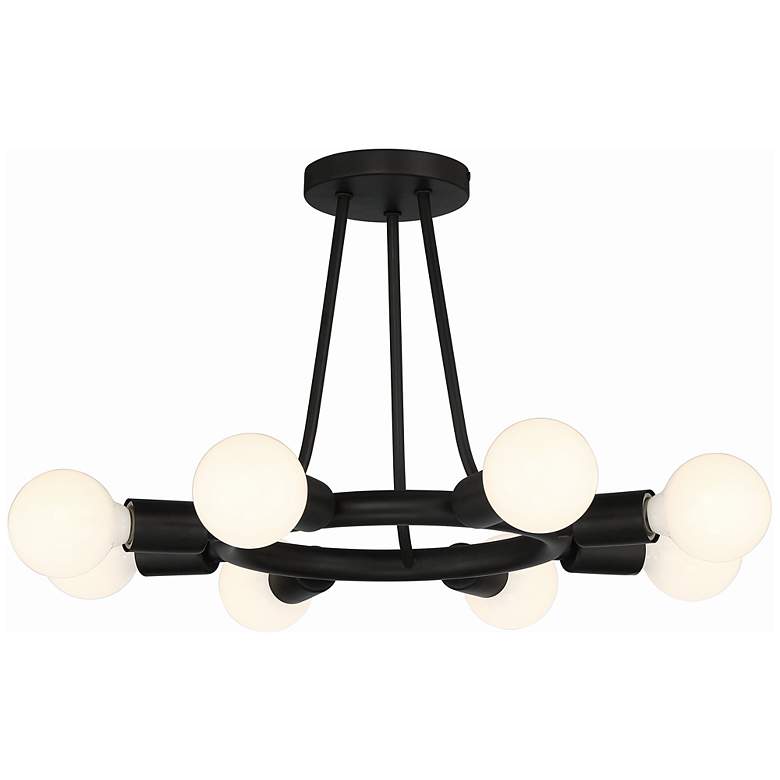 Image 2 Crystorama Dakota 15 inch Wide Black Ceiling Light