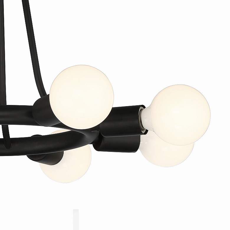 Image 5 Crystorama Dakota 15" Wide Black Ceiling Light more views