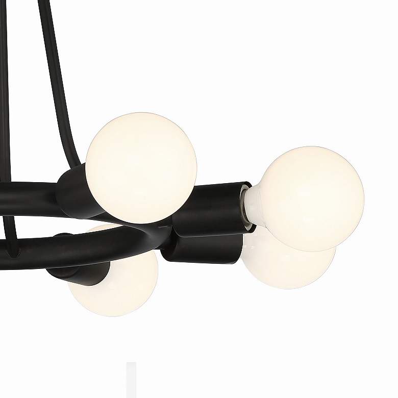 Image 5 Crystorama Dakota 15 inch Wide Black Ceiling Light more views