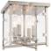 Crystorama Danbury 10"W Brushed Nickel 4-Light Ceiling Light