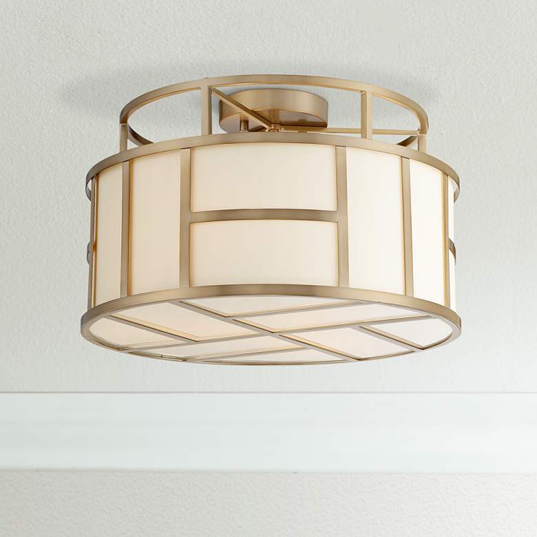 Image 1 Crystorama Danielson 16 1/2" Wide Vibrant Gold Ceiling Light