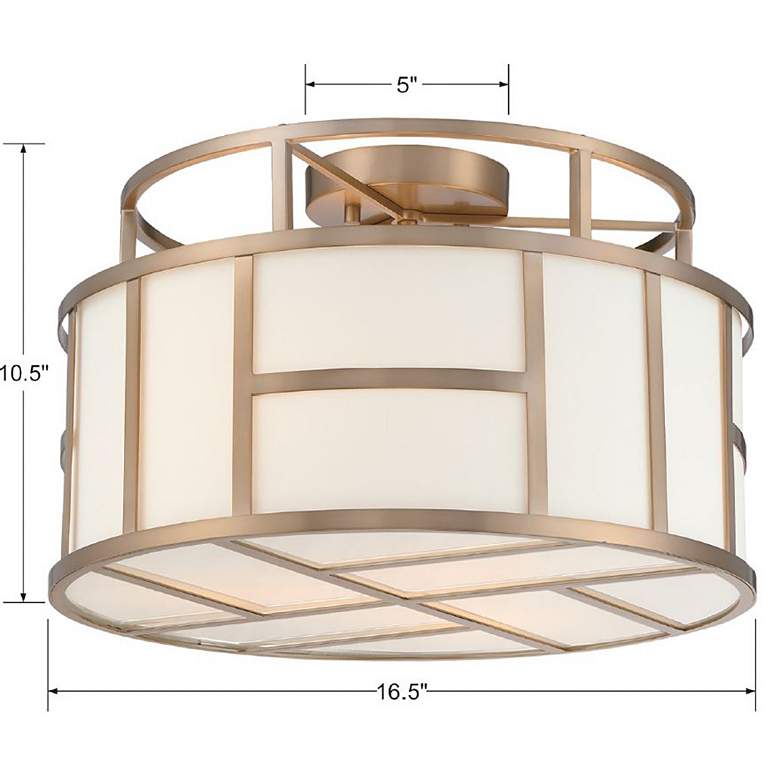 Image 6 Crystorama Danielson 16 1/2" Wide Vibrant Gold Ceiling Light more views