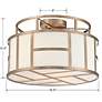 6_Crystorama Danielson 16 1/2" Wide Vibrant Gold Ceiling Light more views