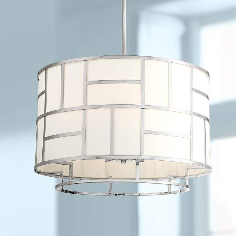 Image 1 Crystorama Danielson 24 3/4" Wide Polished Nickel Chandelier