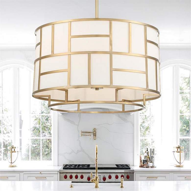 Image 1 Crystorama Danielson 24 3/4" Wide Vibrant Gold Chandelier