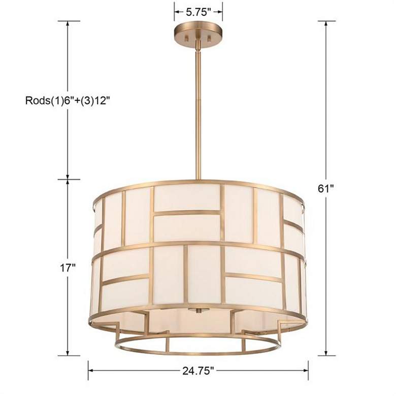 Image 6 Crystorama Danielson 24 3/4" Wide Vibrant Gold Chandelier more views