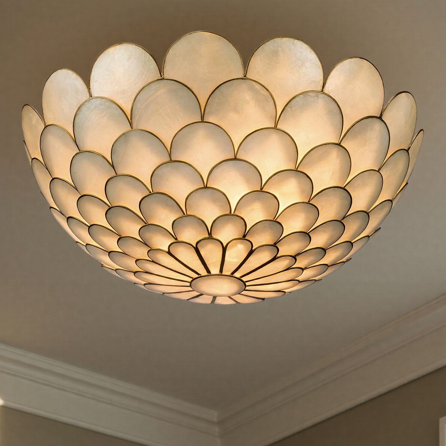 Thumbnail1 of Crystorama Darby 16'' LED Soft Gold Semi Flush Mount