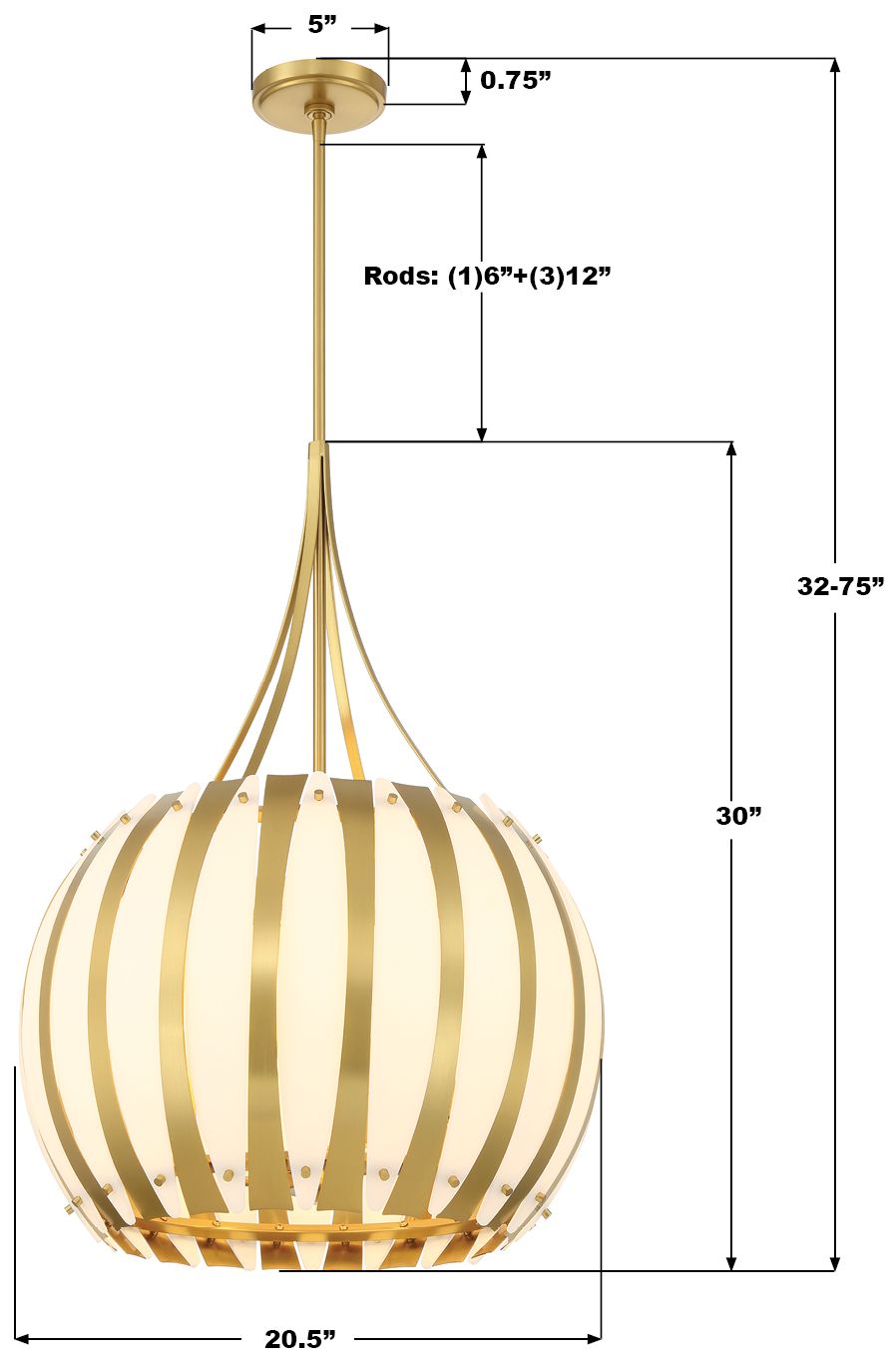 Image 7 Crystorama Daria 20.5'' Luxe Gold Chandelier more views