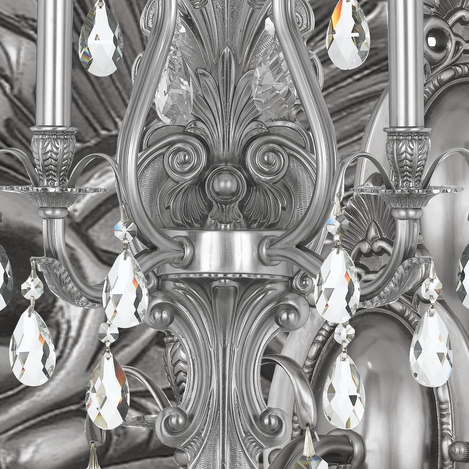 Image 3 Crystorama Dawson 2-Light 13" Wide Pewter Wall Sconce more views