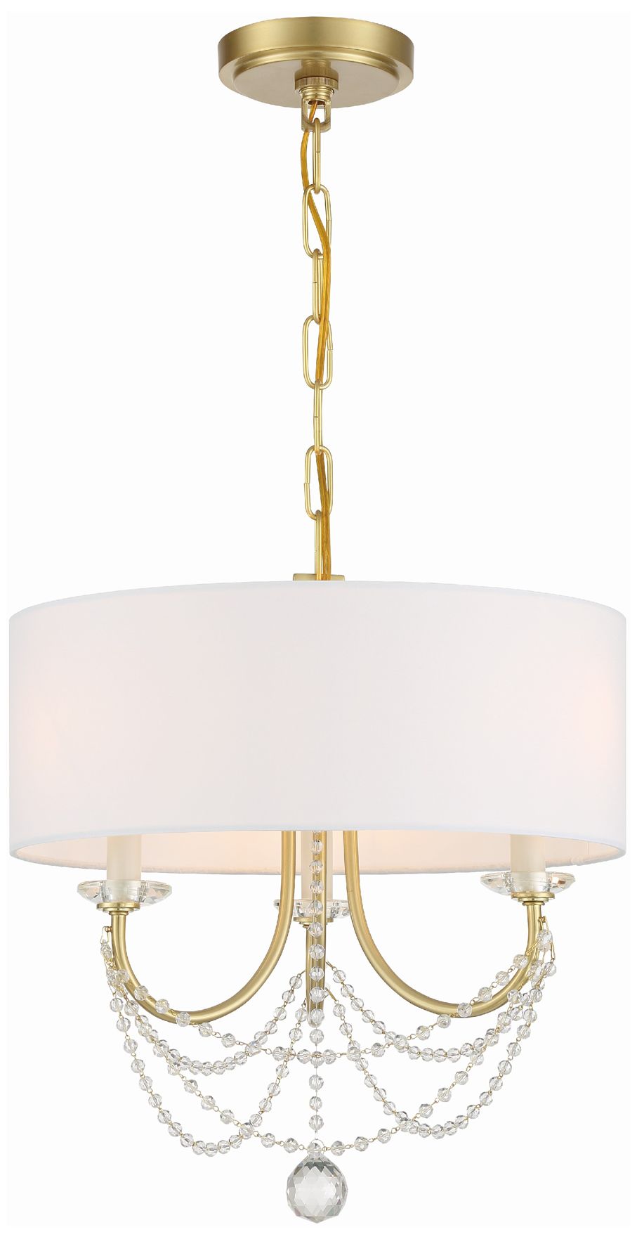 Image 2 Crystorama Delilah 15.75'' Aged Brass Chandelier more views