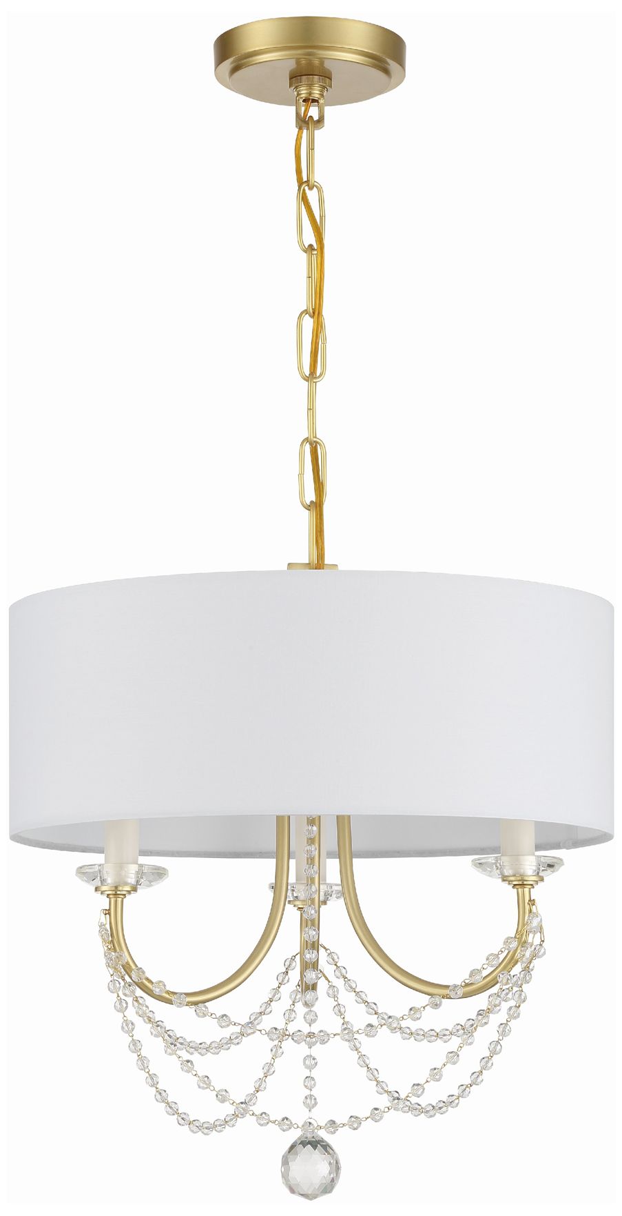 Image 3 Crystorama Delilah 15.75'' Aged Brass Chandelier more views