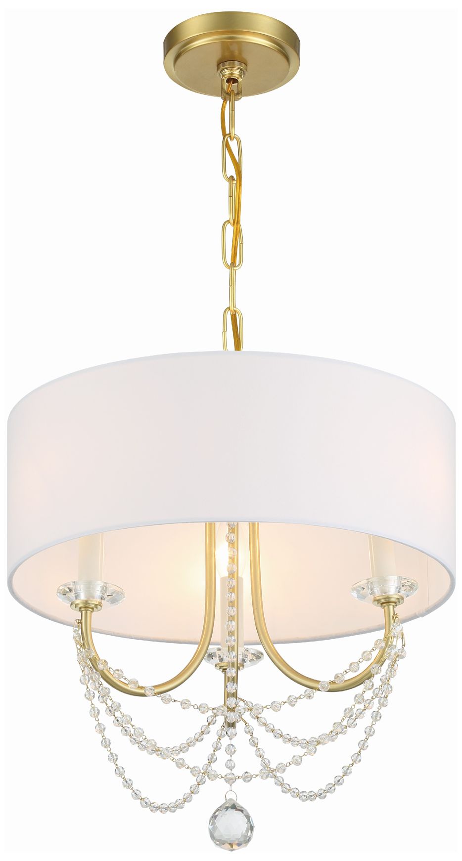 Image 4 Crystorama Delilah 15.75'' Aged Brass Chandelier more views