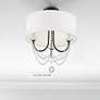 2_Crystorama Delilah 15 3/4"W Matte Black 3-Light Chandelier