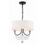 4_Crystorama Delilah 15 3/4"W Matte Black 3-Light Chandelier more views