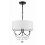 5_Crystorama Delilah 15 3/4"W Matte Black 3-Light Chandelier more views