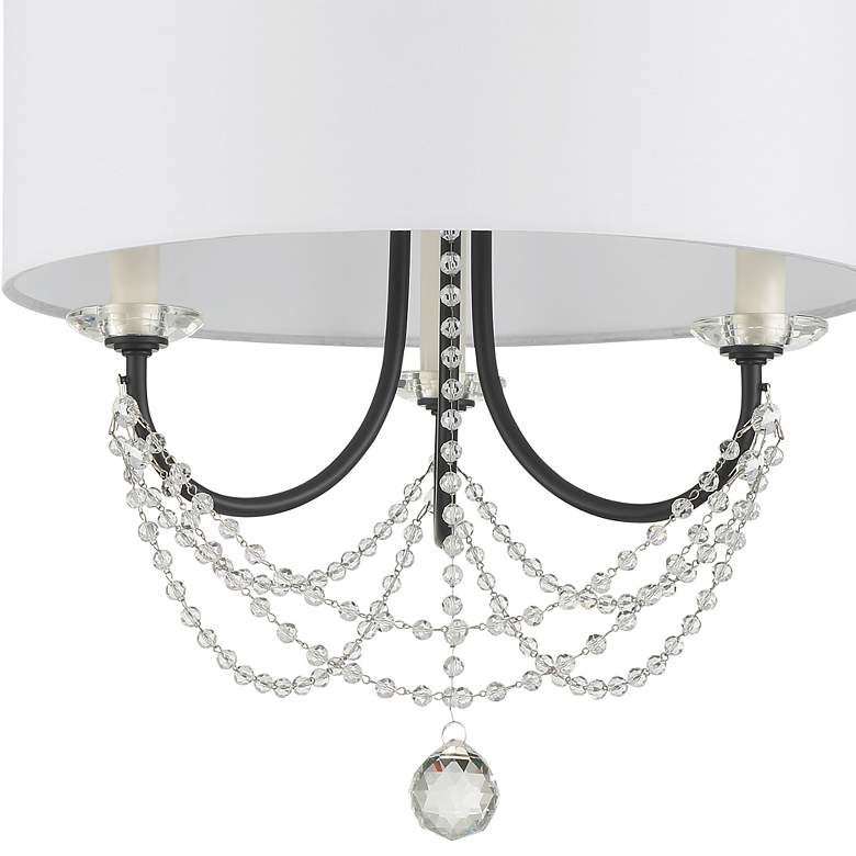 Image 7 Crystorama Delilah 15 3/4"W Matte Black 3-Light Chandelier more views